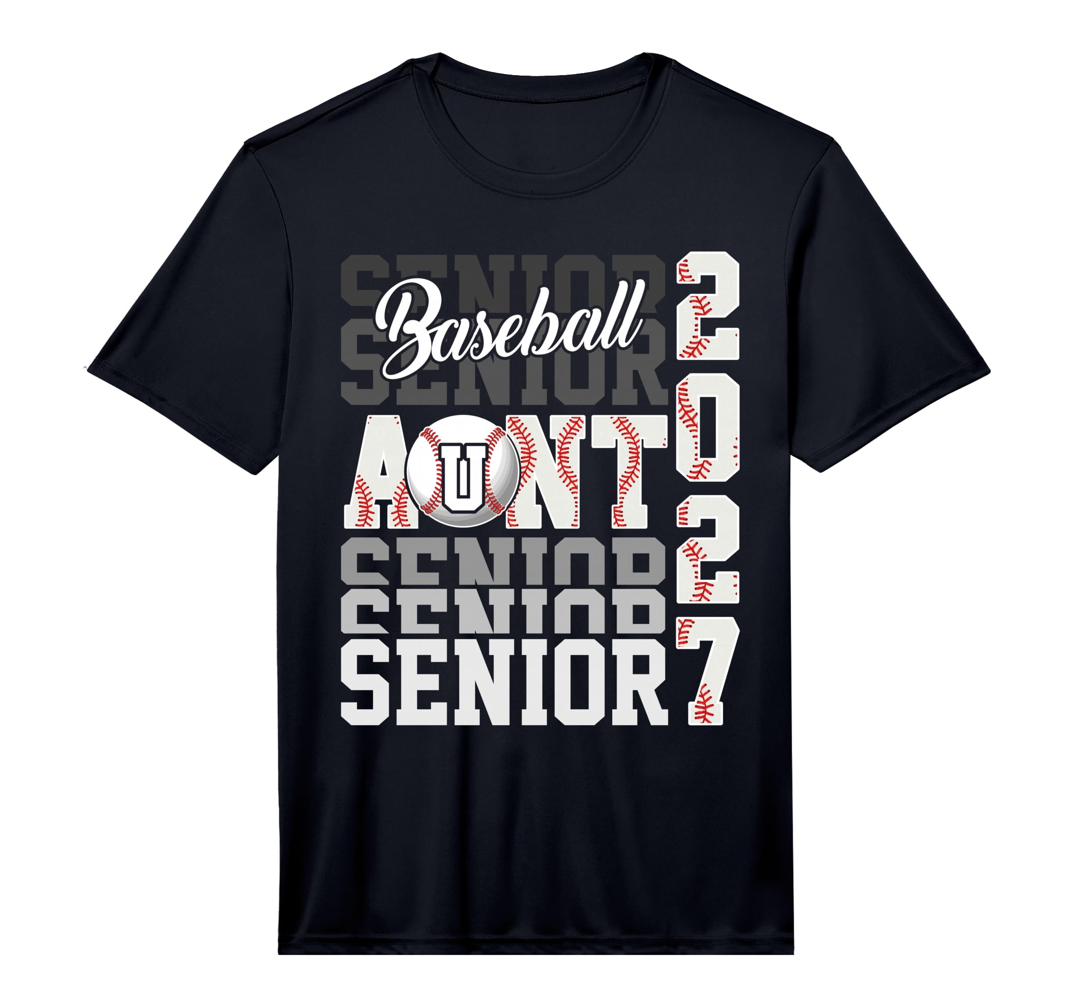 Senior 2027 Baseball Aunt Proud Family T-Shirt - Novelty Apparel Men Women - T-Shirt, Sweatshirt, Hoodie