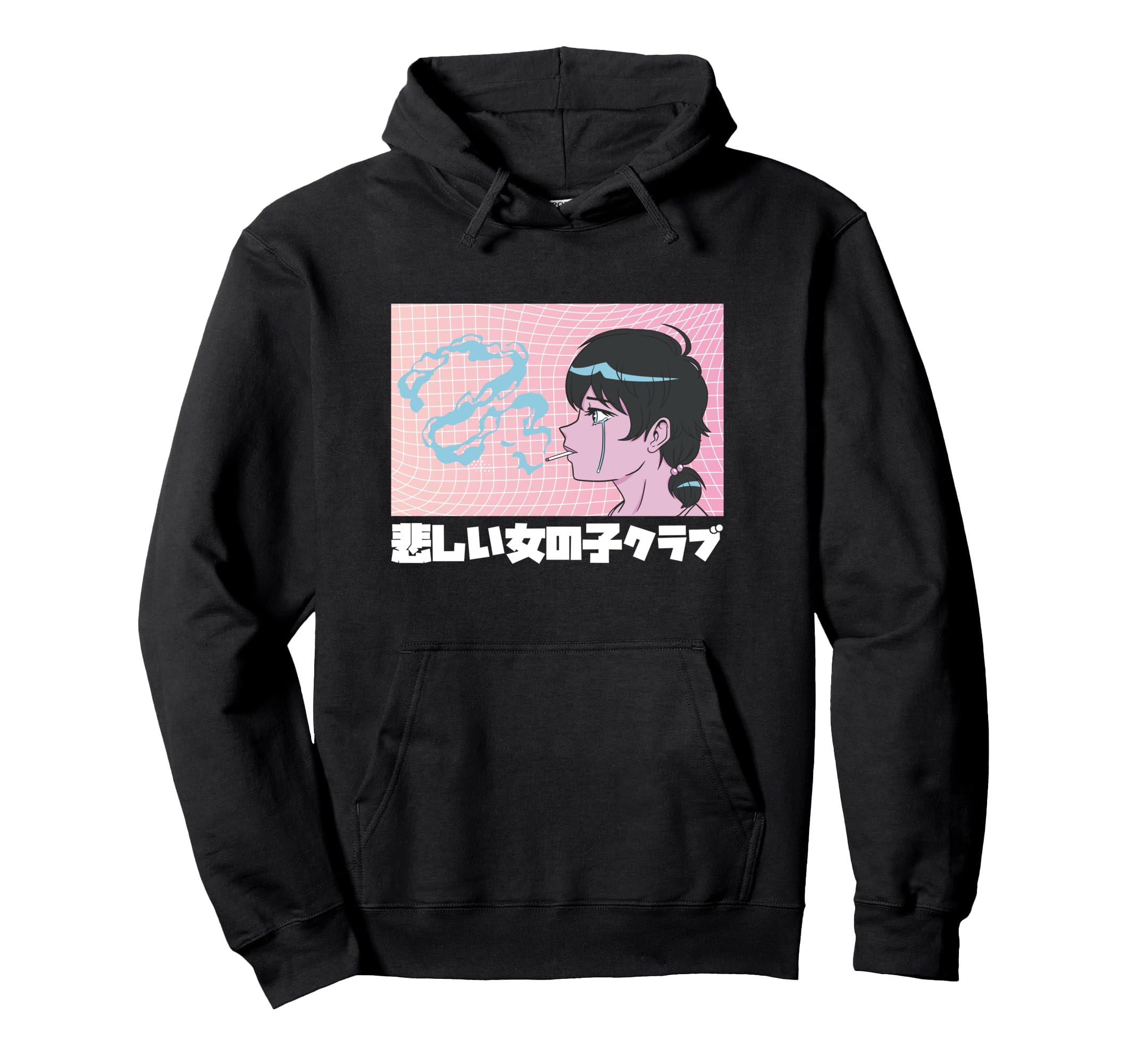 Sad Club Vaporwave Anime Aesthetic Hoodie - Novelty Apparel Men Women - T-Shirt, Sweatshirt, Hoodie