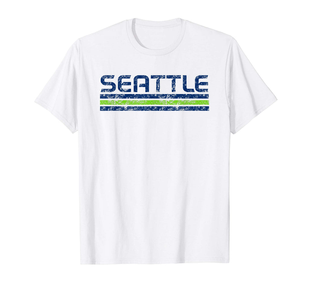 Seattle Washington Weathered Stripe T-Shirt - Custom Art Print Men Women - T-Shirt, Sweatshirt, Hoodie