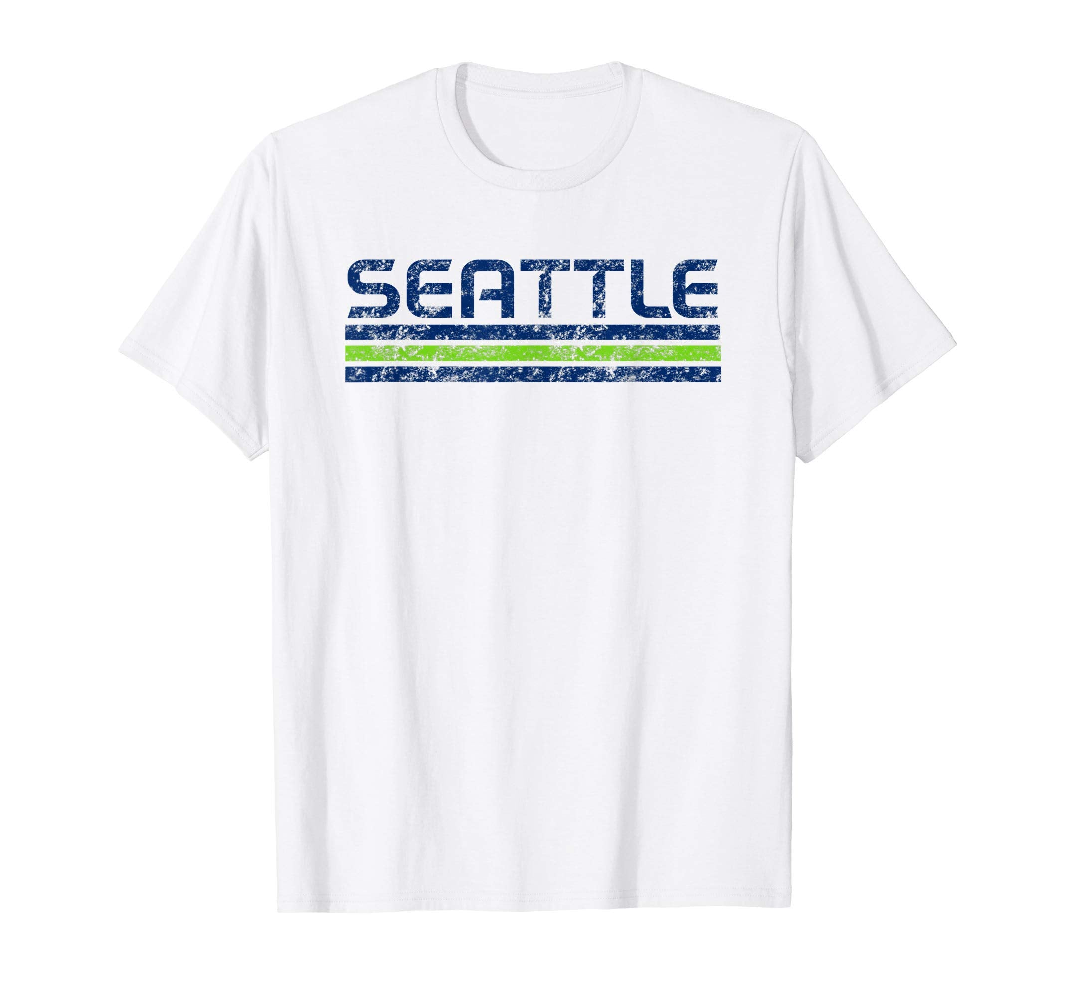 Seattle Washington Weathered Stripe T-Shirt - Custom Art Print Men Women - T-Shirt, Sweatshirt, Hoodie