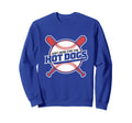 Just Here Hot Dogs Baseball Sweatshirt - Custom Art Print Unisex - T-Shirt, Sweatshirt, Hoodie