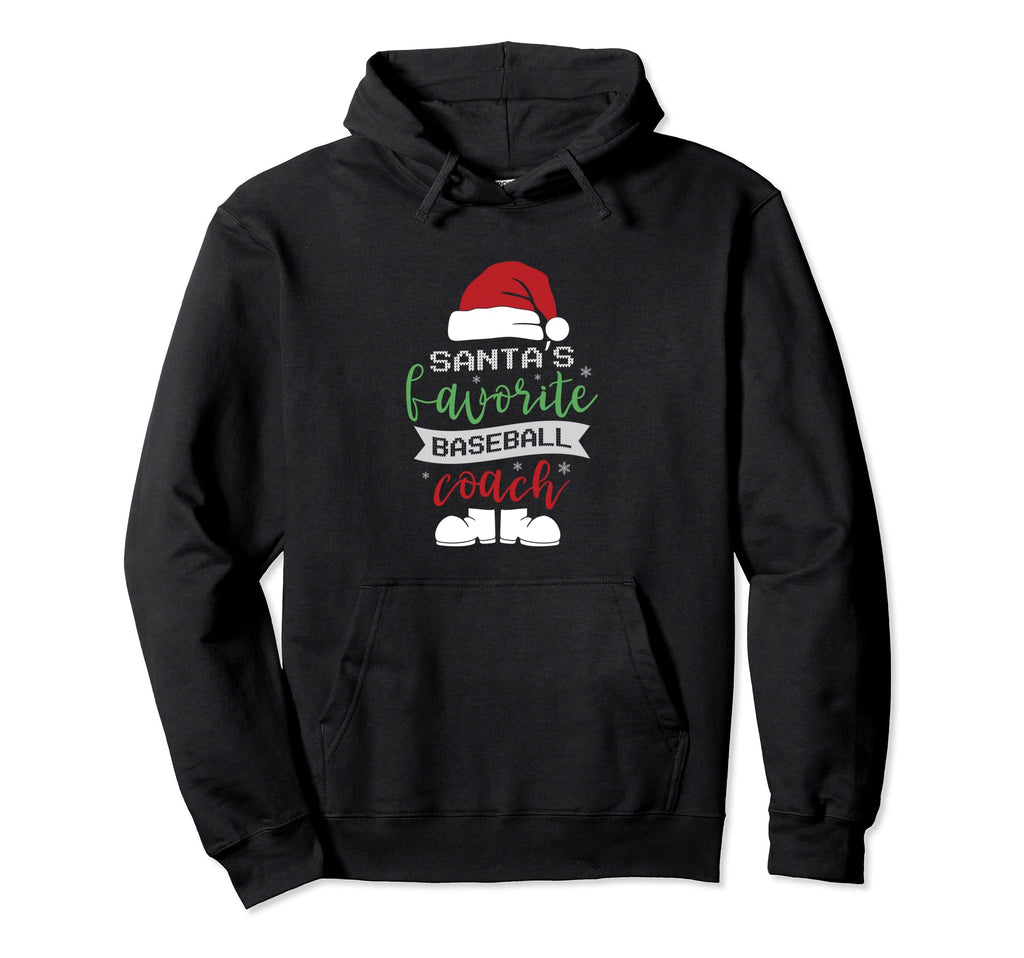Santas Baseball Coach Holiday Season Hoodie - Unique Graphic Men Women - T-Shirt, Sweatshirt, Hoodie