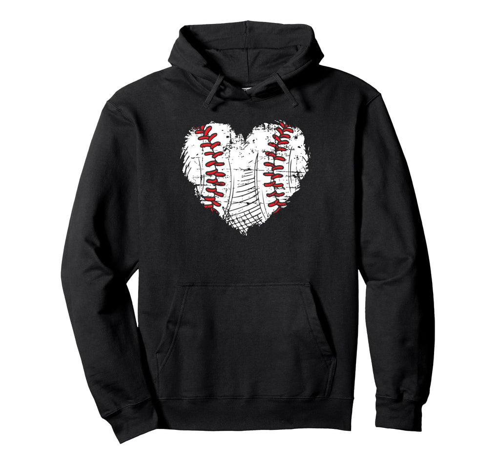 Grunge Heart Baseball Stitching Love Hoodie - Streetwear Style Unisex - T-Shirt, Sweatshirt, Hoodie