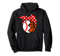 Baseball Basketball Player Mom Funny Ball Hoodie - Unique Graphic Unisex - T-Shirt, Sweatshirt, Hoodie