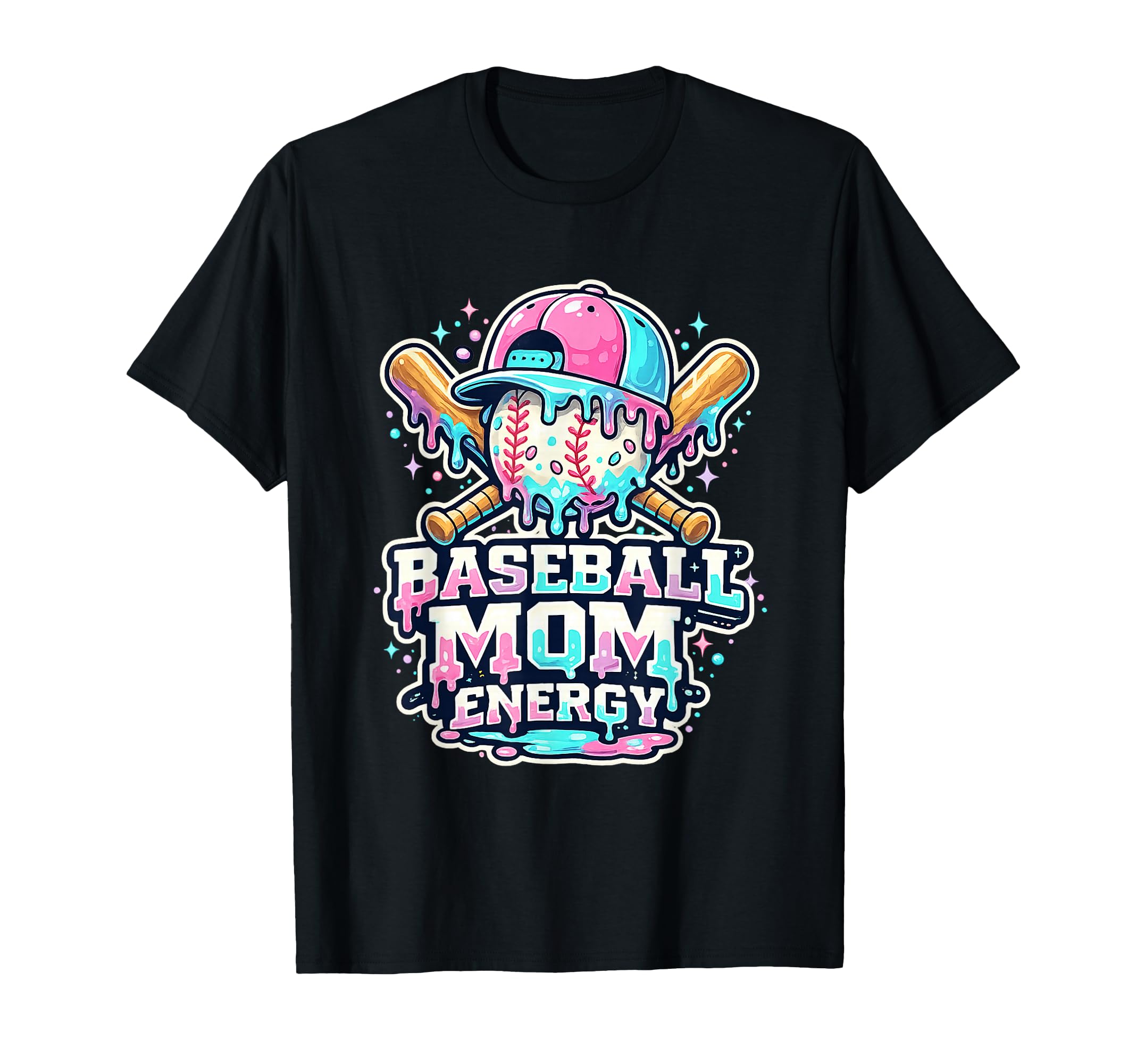 Funny Ice Cream Drip Baseball Mom T-Shirt - Aesthetic Graphic Men Women - T-Shirt, Sweatshirt, Hoodie