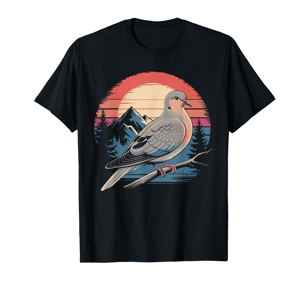 Mourning Dove Bird Lover Sunset Bird T-Shirt - Minimalist Print for Adults - T-Shirt, Sweatshirt, Hoodie