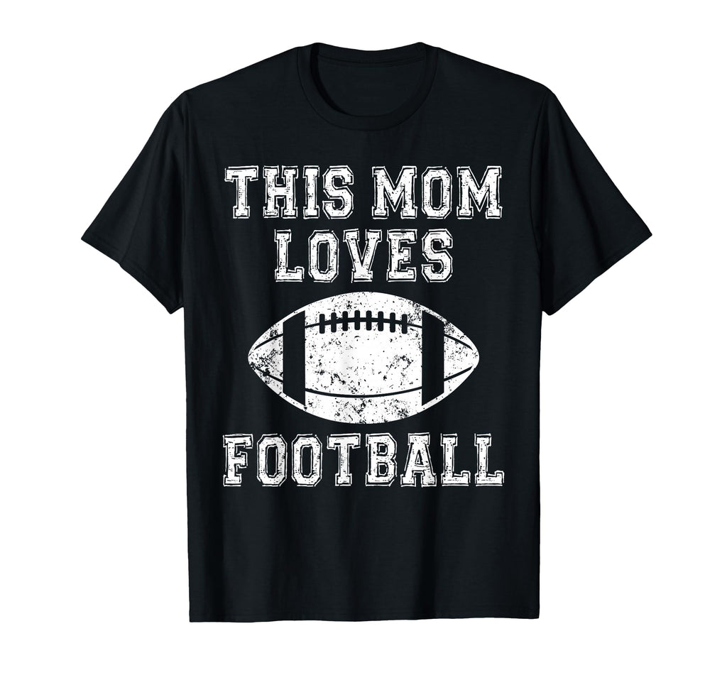 This Mom Loves Football Game Day Sports T-Shirt - Custom Art Print Unisex - T-Shirt, Sweatshirt, Hoodie