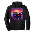 80S Car Neon Sunset Auto Gift Hoodie - Fun Novelty Design Unisex - T-Shirt, Sweatshirt, Hoodie