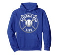 Baseball Mom Life Hoodie - Minimalist Print Men Women - T-Shirt, Sweatshirt, Hoodie