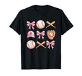 Baseball Coquette Bow Mom Sister T-Shirt - Unique Graphic Men Women - T-Shirt, Sweatshirt, Hoodie