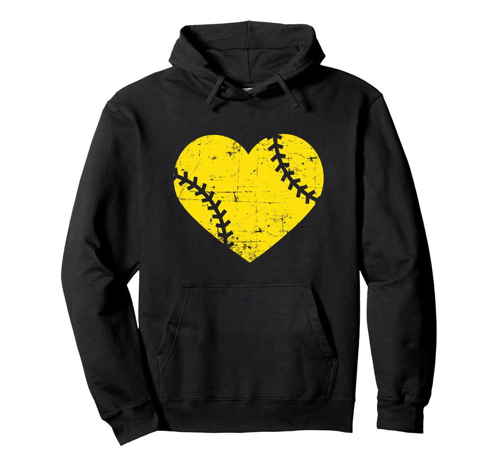 Softball Heart Outfit Mom Game Day Hoodie - Streetwear Style for Adults - T-Shirt, Sweatshirt, Hoodie