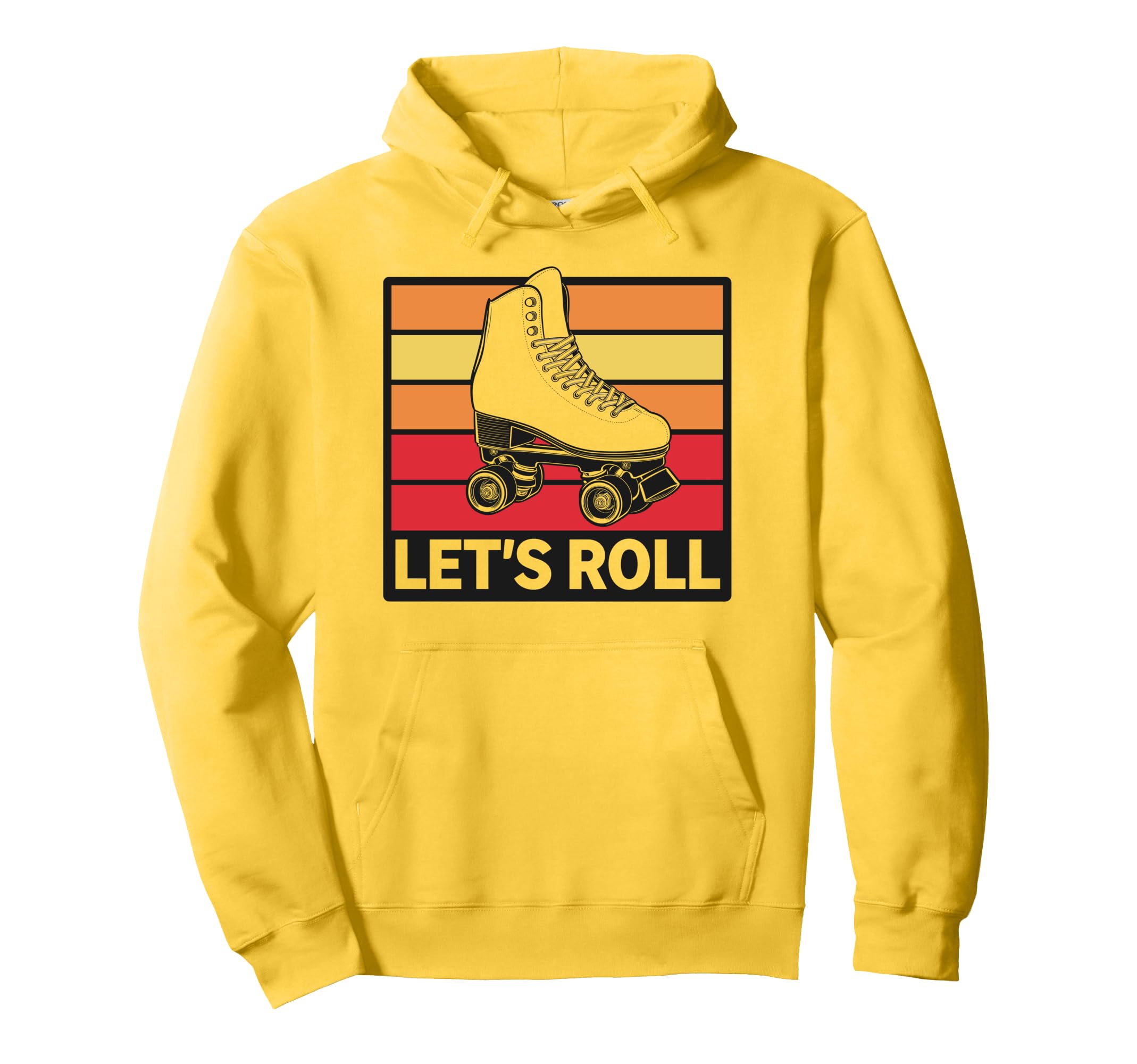 Let S Roll Roller Skating Skater Hoodie - Aesthetic Graphic for Adults - T-Shirt, Sweatshirt, Hoodie
