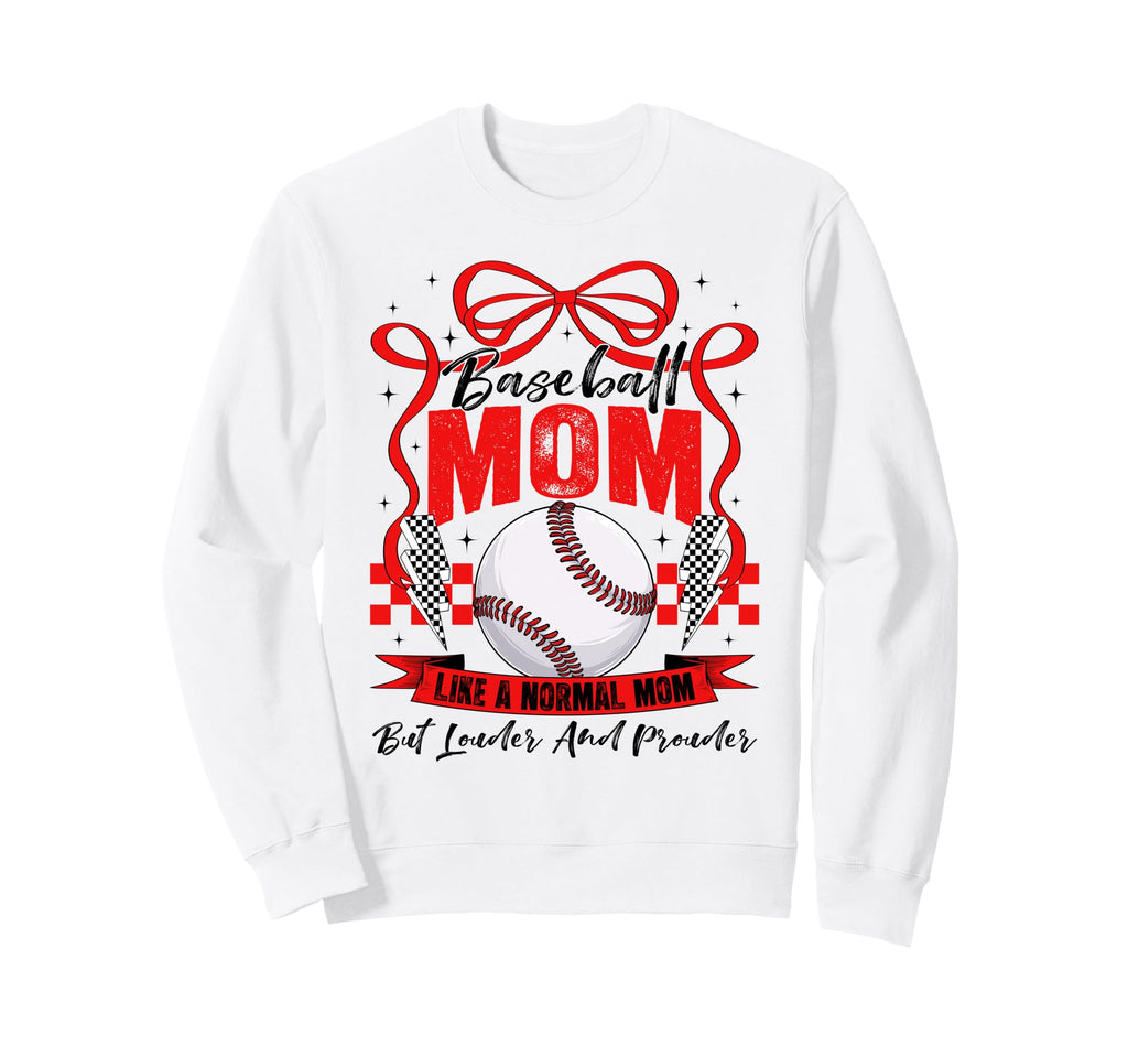 Baseball Mama Mom Baseball Lovers Happy Sweatshirt - Unique Graphic Unisex - T-Shirt, Sweatshirt, Hoodie