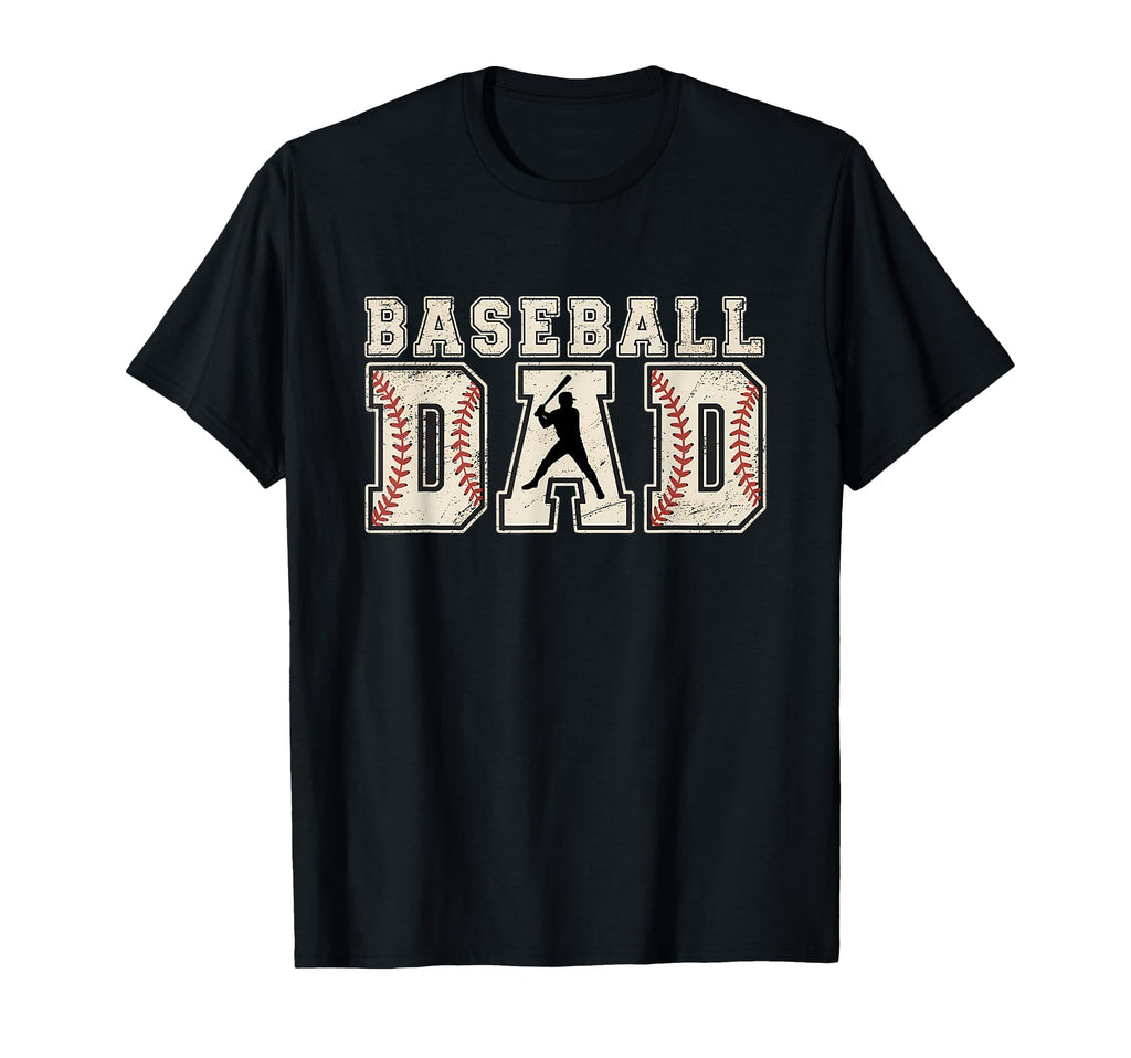 Baseball Dad Lettering Baseball T-Shirt - Fun Novelty Design Men Women - T-Shirt, Sweatshirt, Hoodie
