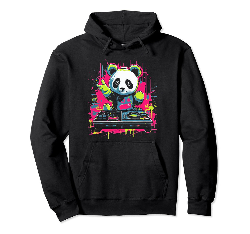 Kawaii Panda Dj Japanese Edm Y2K Hoodie - Fun Novelty Design Men Women - T-Shirt, Sweatshirt, Hoodie