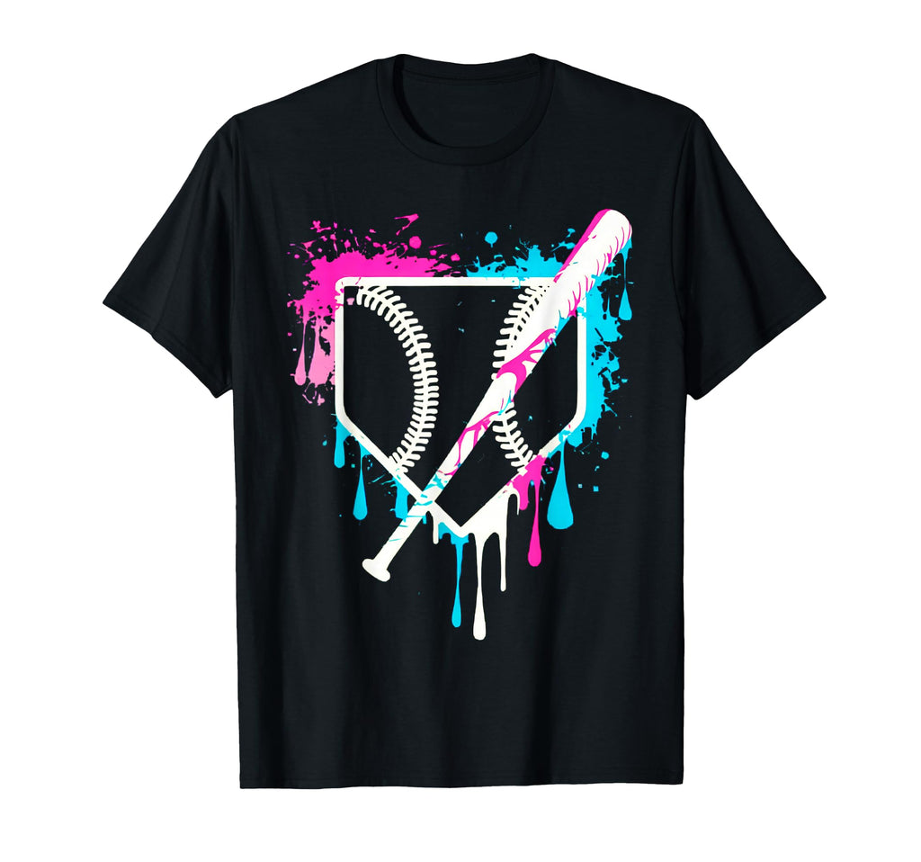 Sport Team Baseball Home Plate Drip T-Shirt - Minimalist Print Unisex - T-Shirt, Sweatshirt, Hoodie
