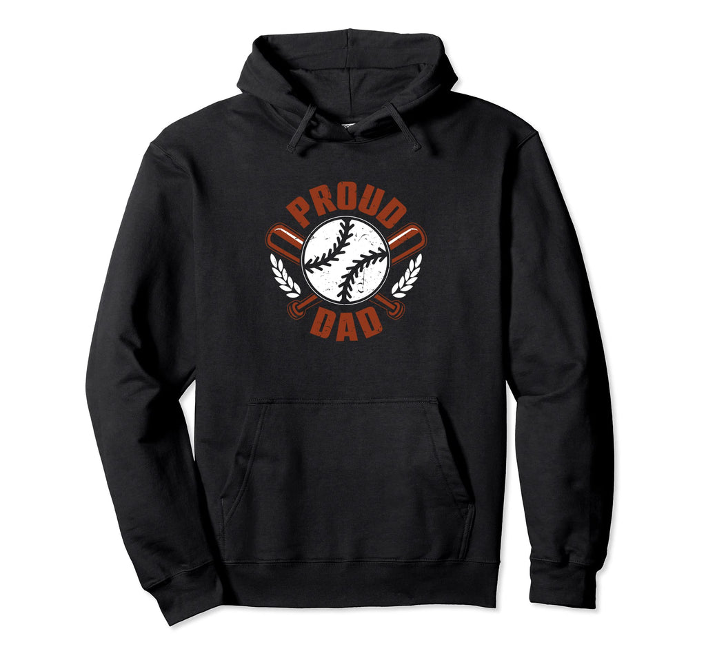 Funny Baseball Papa Fathers Day Proud Dad Hoodie - Trendy Graphic Unisex - T-Shirt, Sweatshirt, Hoodie