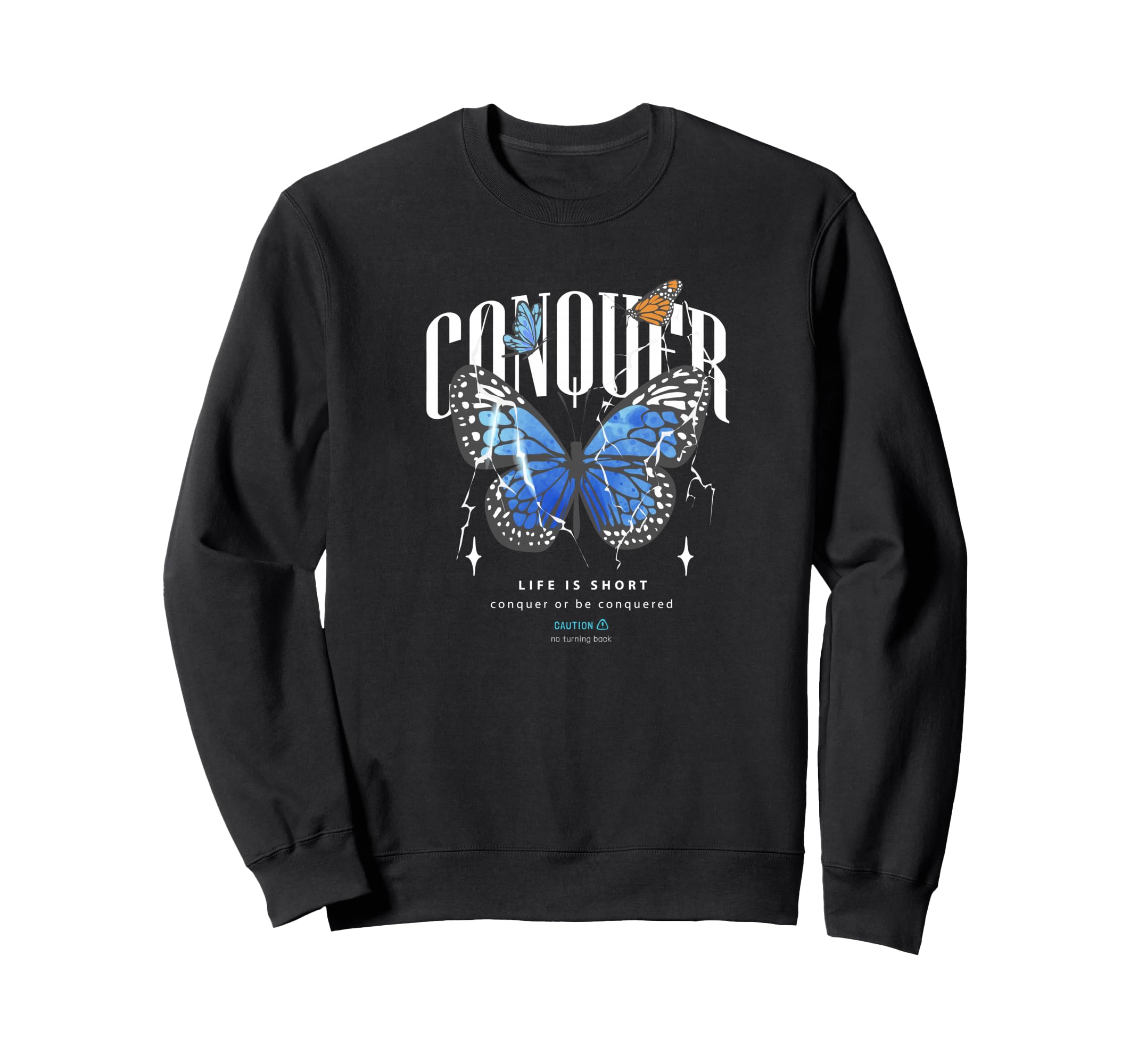 Butterfly Conquer Y2K Grunge Aesthetic Sweatshirt - Streetwear Style Unisex - T-Shirt, Sweatshirt, Hoodie