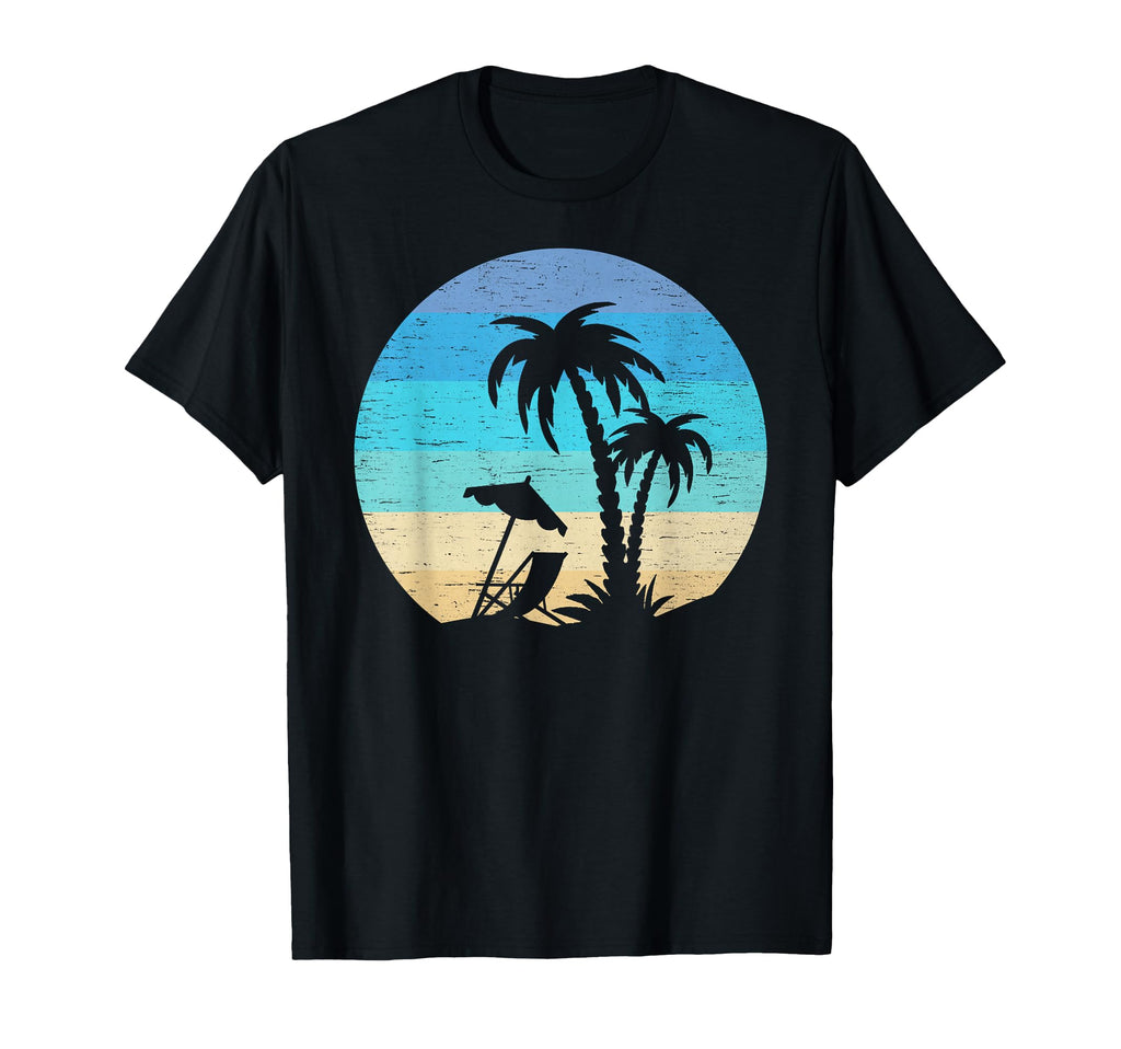 Palm Trees Vacation Sunset Palm Tree T-Shirt - Custom Art Print for Adults - T-Shirt, Sweatshirt, Hoodie
