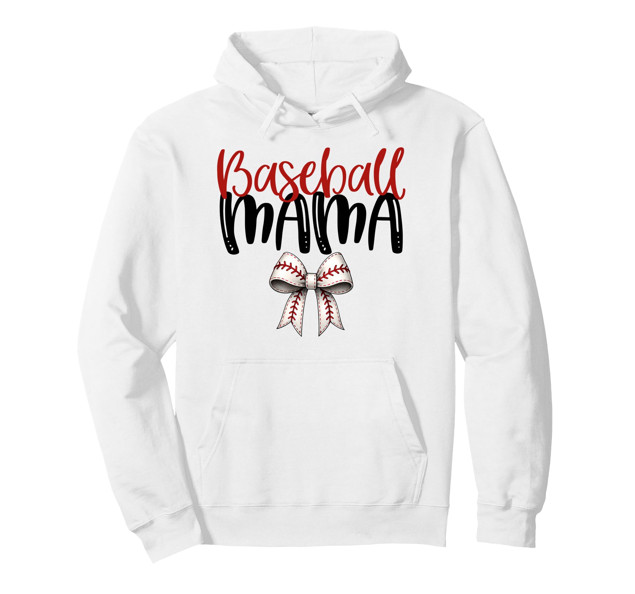 Baseball Mama Coquette Bow Game Day Hoodie - Trendy Graphic for Adults - T-Shirt, Sweatshirt, Hoodie