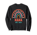 Nana Groovy Grandma Est 2023 Sweatshirt - Casual Everyday Wear Unisex - T-Shirt, Sweatshirt, Hoodie