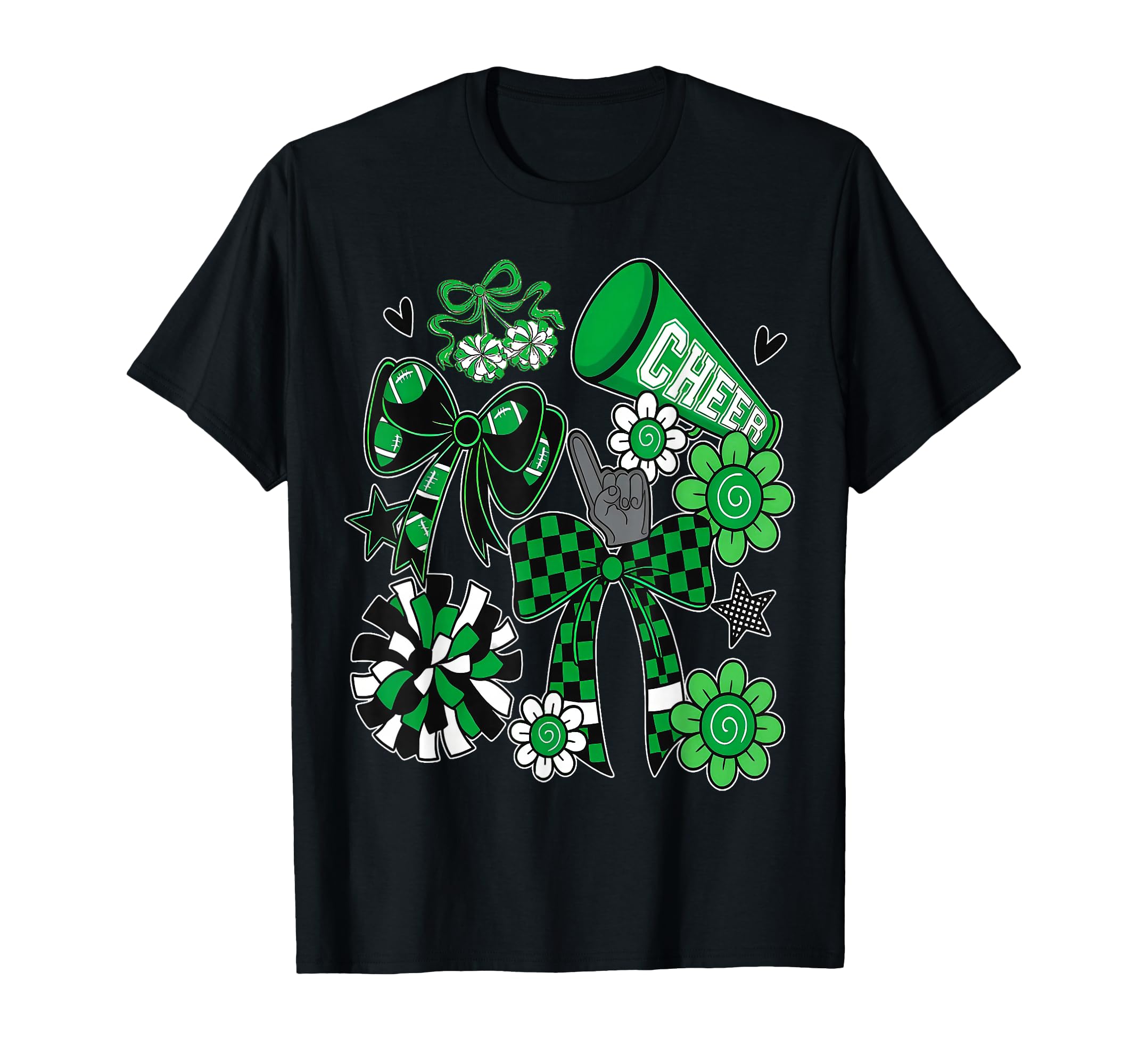 Green Cheer Football Game Day T-Shirt - Streetwear Style for Adults - T-Shirt, Sweatshirt, Hoodie