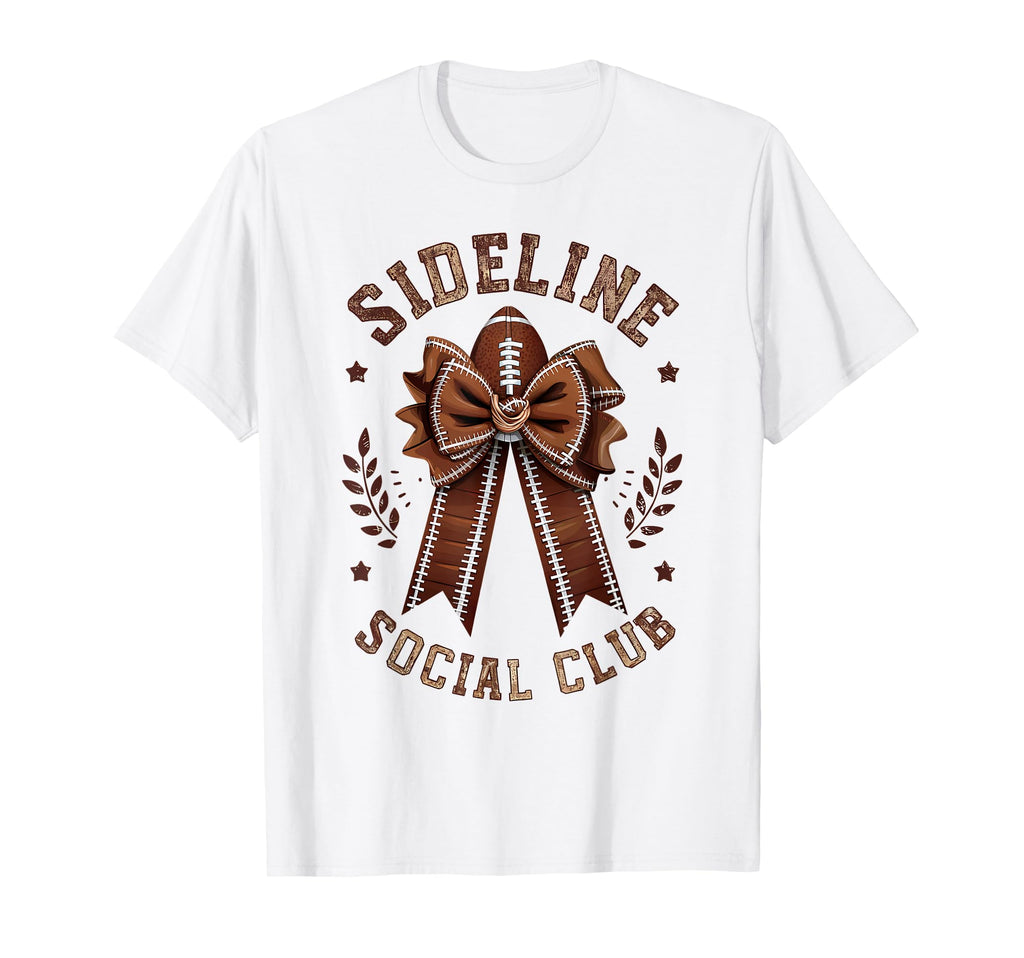 Womens Moms Coquette Bow Football Lover T-Shirt - Novelty Apparel Unisex - T-Shirt, Sweatshirt, Hoodie