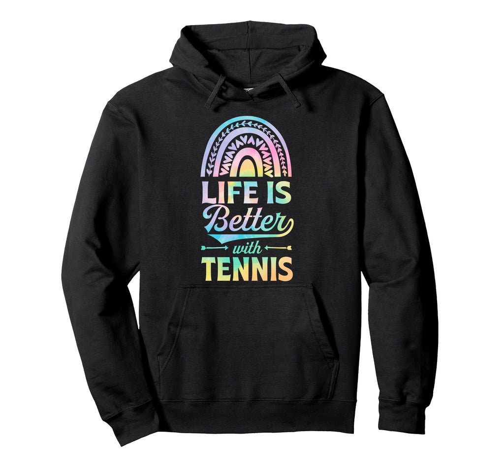 Life Is Better Tennis Bohemian Rainbow Hoodie - Novelty Apparel Men Women - T-Shirt, Sweatshirt, Hoodie