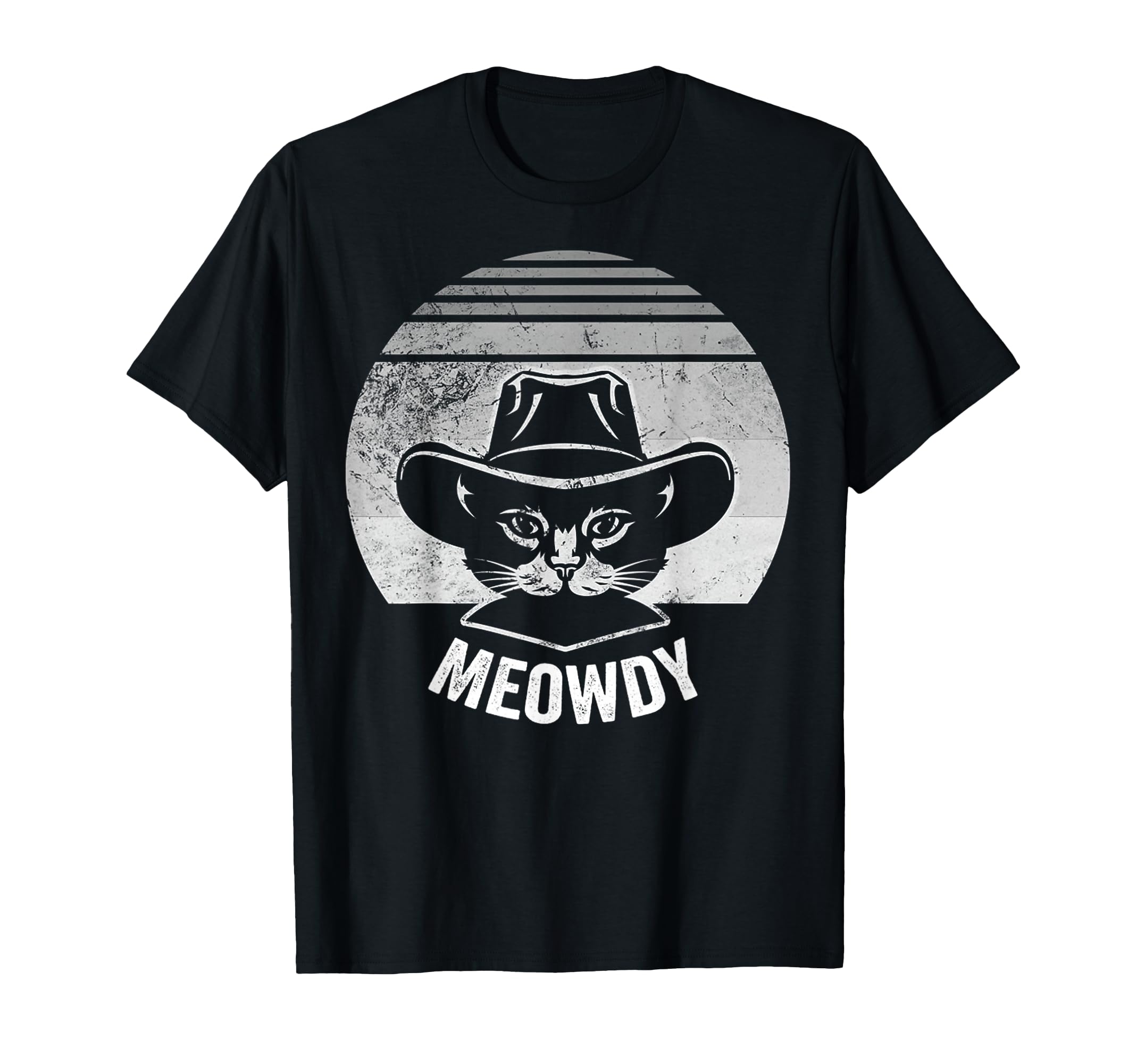 Meowdy Funny Cat Cowboy Western T-Shirt - Casual Everyday Wear for Adults - T-Shirt, Sweatshirt, Hoodie
