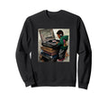 Raised Old School Hip Hop Turntable Sweatshirt - Aesthetic Graphic Unisex - T-Shirt, Sweatshirt, Hoodie