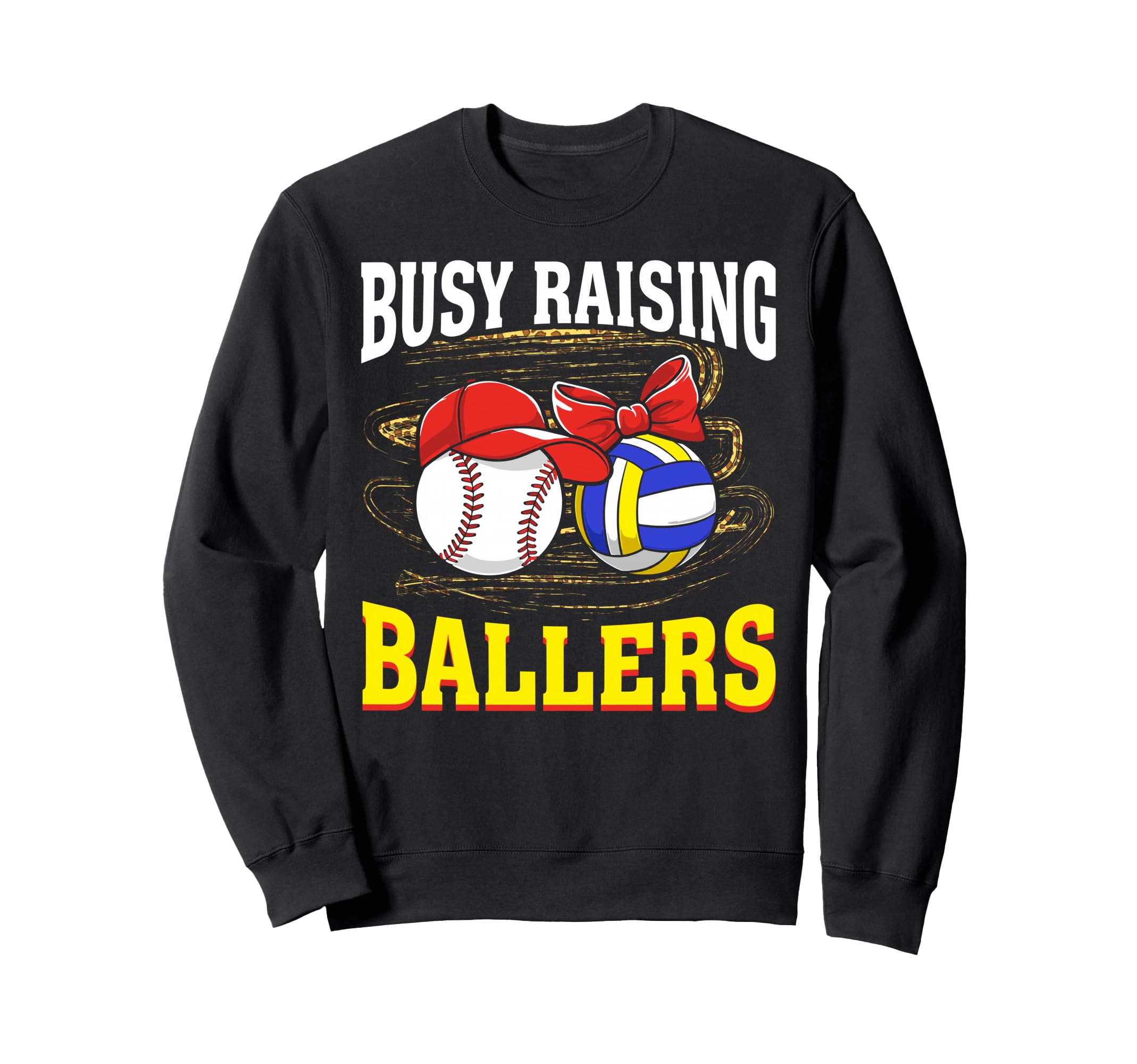 Busy Raising Ballers Baseball Sweatshirt - Aesthetic Graphic Unisex - T-Shirt, Sweatshirt, Hoodie