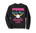 Mothers Day Baseball Mom Swing Sweatshirt - Custom Art Print Men Women - T-Shirt, Sweatshirt, Hoodie