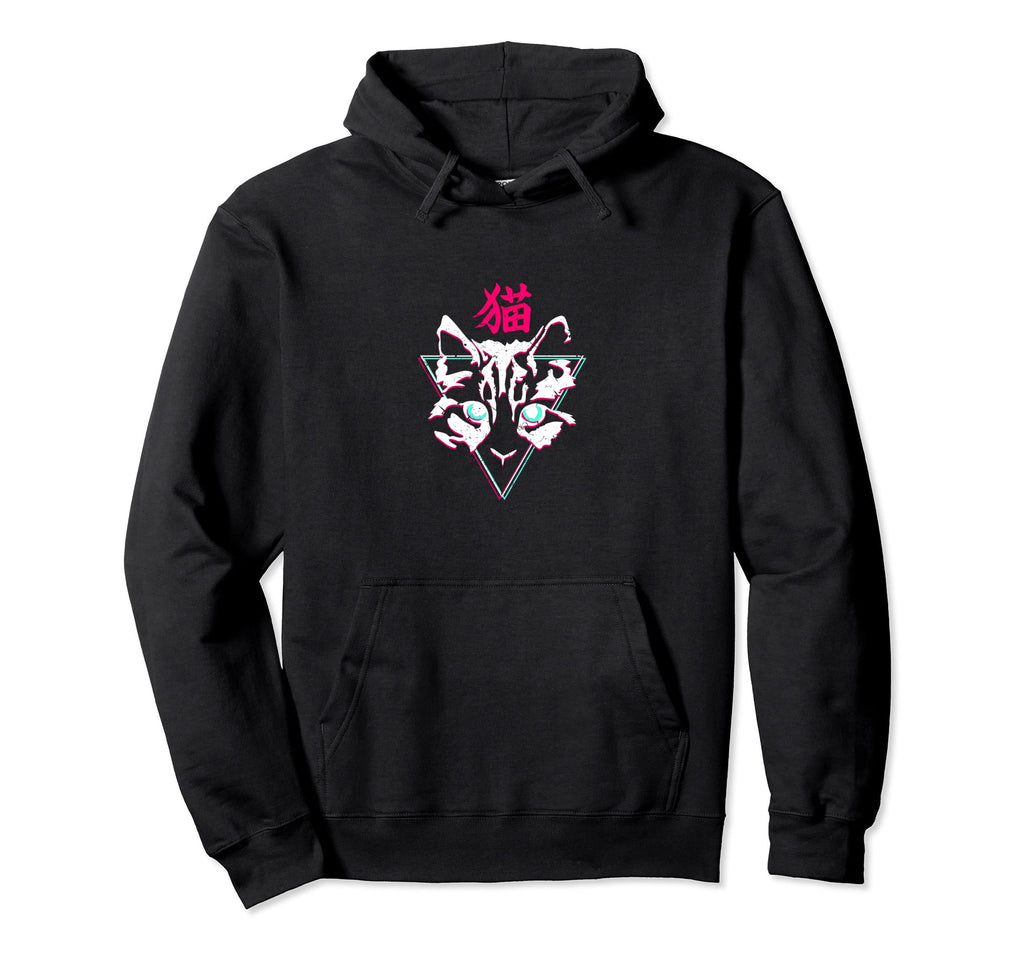 Vaporwave Cats Hoodie - Novelty Apparel Unisex - T-Shirt, Sweatshirt, Hoodie
