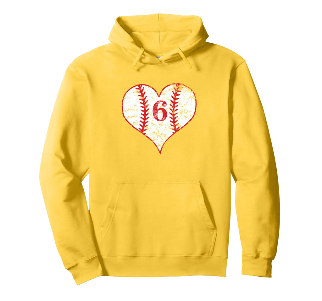 Love Baseball Mom 6 Baseball Heart Hoodie - Unique Graphic Men Women - T-Shirt, Sweatshirt, Hoodie