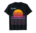80S Grid Sunset Vaporwave Synthwave Outrun T-Shirt - Trendy Graphic Unisex - T-Shirt, Sweatshirt, Hoodie