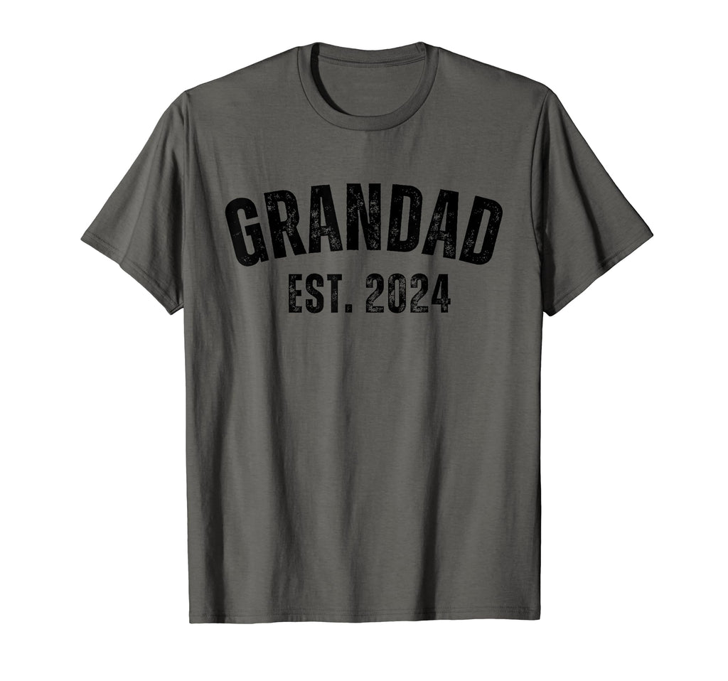Grandad Grandpa Est 2024 Distressed T-Shirt - Unique Graphic for Adults - T-Shirt, Sweatshirt, Hoodie