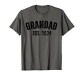 Grandad Grandpa Est 2024 Distressed T-Shirt - Unique Graphic for Adults - T-Shirt, Sweatshirt, Hoodie