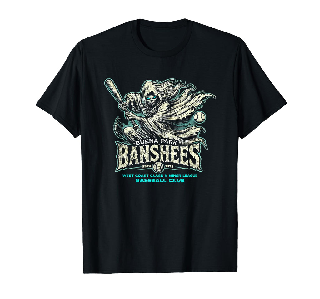 Spooky Halloween Buena Park Banshees T-Shirt - Minimalist Print Unisex - T-Shirt, Sweatshirt, Hoodie