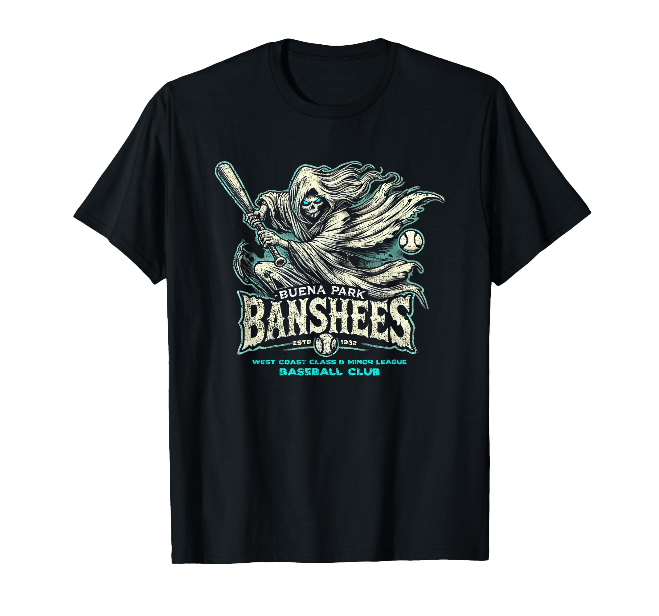 Spooky Halloween Buena Park Banshees T-Shirt - Minimalist Print Unisex - T-Shirt, Sweatshirt, Hoodie