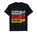 Drummer Peace Love Drums T-Shirt - Trendy Graphic Men Women - T-Shirt, Sweatshirt, Hoodie