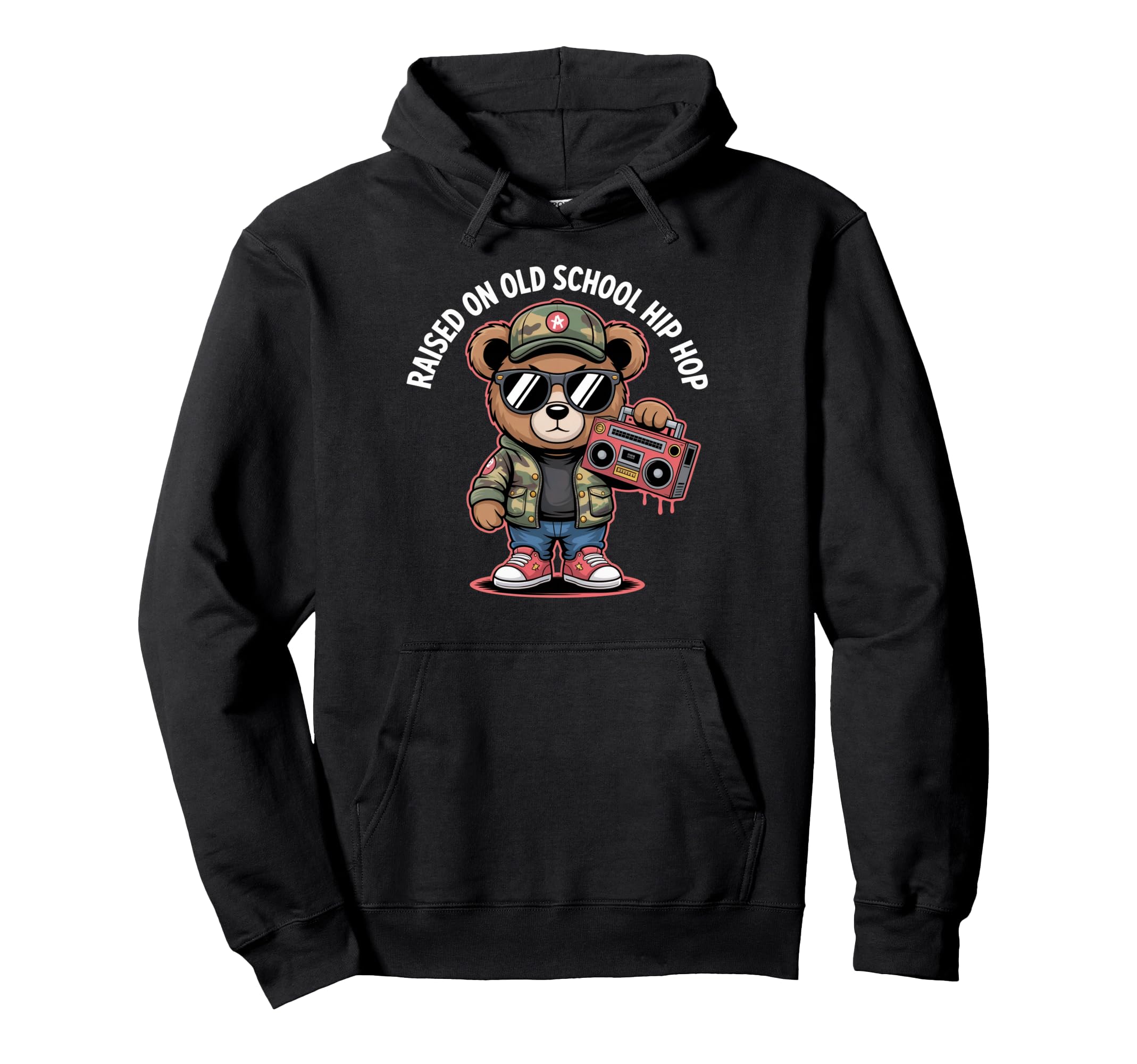 Camouflage Rapper Teddy Bear Camo Hoodie - Casual Everyday Wear Men Women - T-Shirt, Sweatshirt, Hoodie