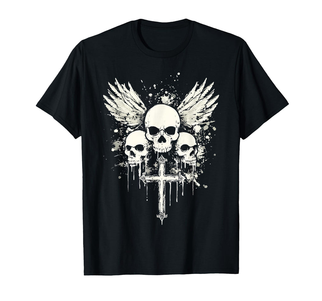 Skull Cross Goth Gothic Emo Alt Grunge T-Shirt - Trendy Graphic Men Women - T-Shirt, Sweatshirt, Hoodie