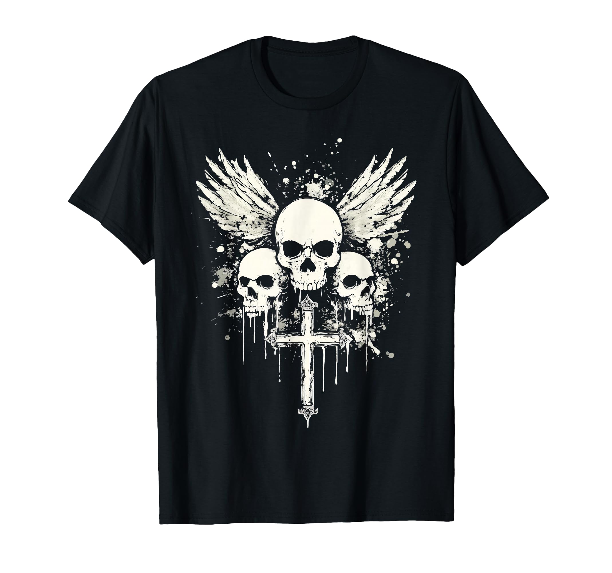 Skull Cross Goth Gothic Emo Alt Grunge T-Shirt - Trendy Graphic Men Women - T-Shirt, Sweatshirt, Hoodie