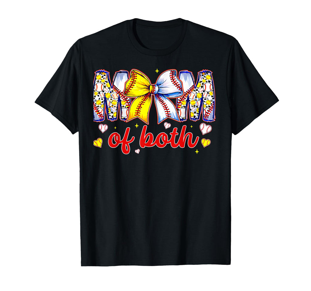 Mama Both Baseball Softball Mom T-Shirt - Minimalist Print for Adults - T-Shirt, Sweatshirt, Hoodie