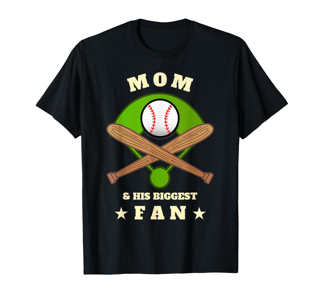 Biggest Fan Baseball Mom T-Shirt - Minimalist Print Men Women - T-Shirt, Sweatshirt, Hoodie
