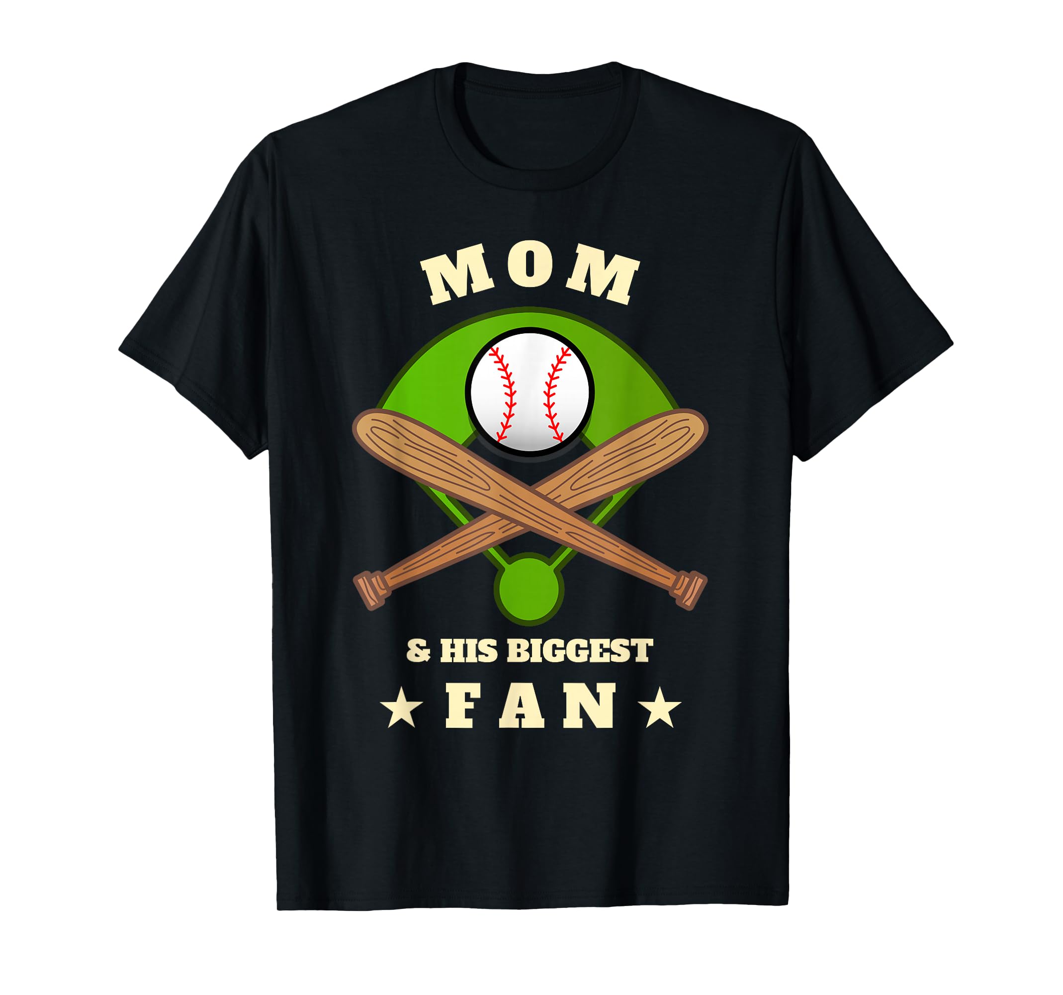 Biggest Fan Baseball Mom T-Shirt - Minimalist Print Men Women - T-Shirt, Sweatshirt, Hoodie
