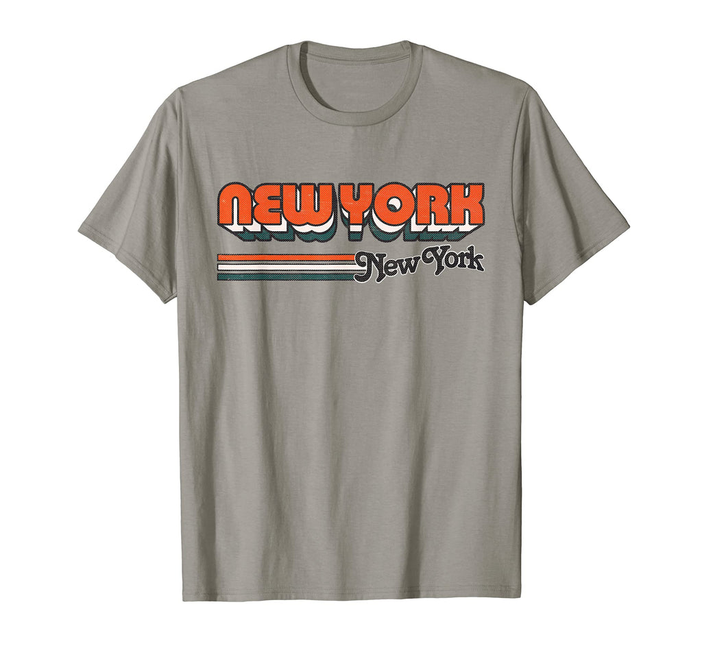 New York Ny Stripes 70S Typography T-Shirt - Aesthetic Graphic for Adults - T-Shirt, Sweatshirt, Hoodie
