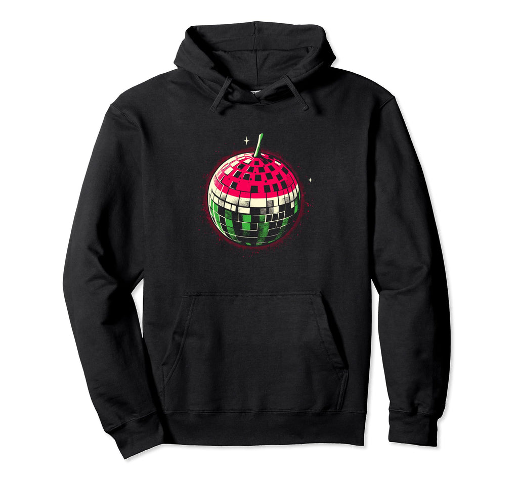 Disco Ball Watermelon Funny Club Disco Hoodie - Custom Art Print Unisex - T-Shirt, Sweatshirt, Hoodie