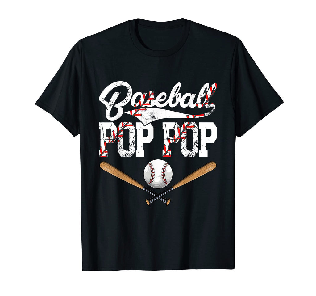 Mens Distressed Baseball Pop Pop T-Shirt - Minimalist Print Men Women - T-Shirt, Sweatshirt, Hoodie