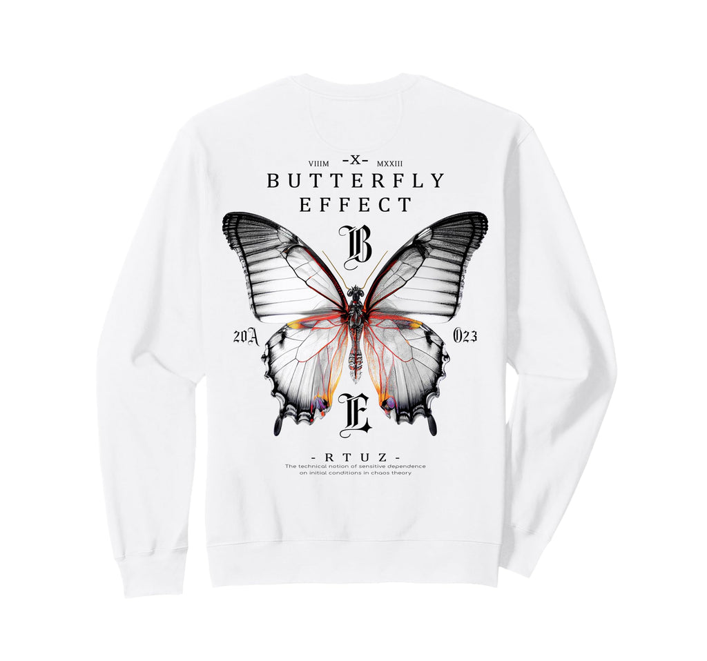 Y2K Back Streetwear Butterfly Sweatshirt - Trendy Graphic Unisex - T-Shirt, Sweatshirt, Hoodie